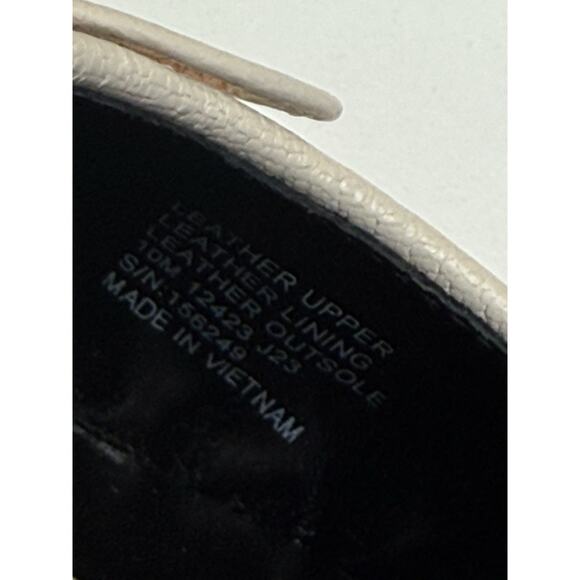 Tory Burch Cap Toe Ballet Flat Womens 10M Cream Quilted Leather Slip On Loafer - Picture 11 of 11